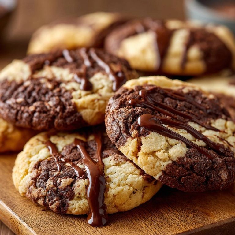 Marmorierte Schokoladenkekse (Nie wieder flache Kekse!)