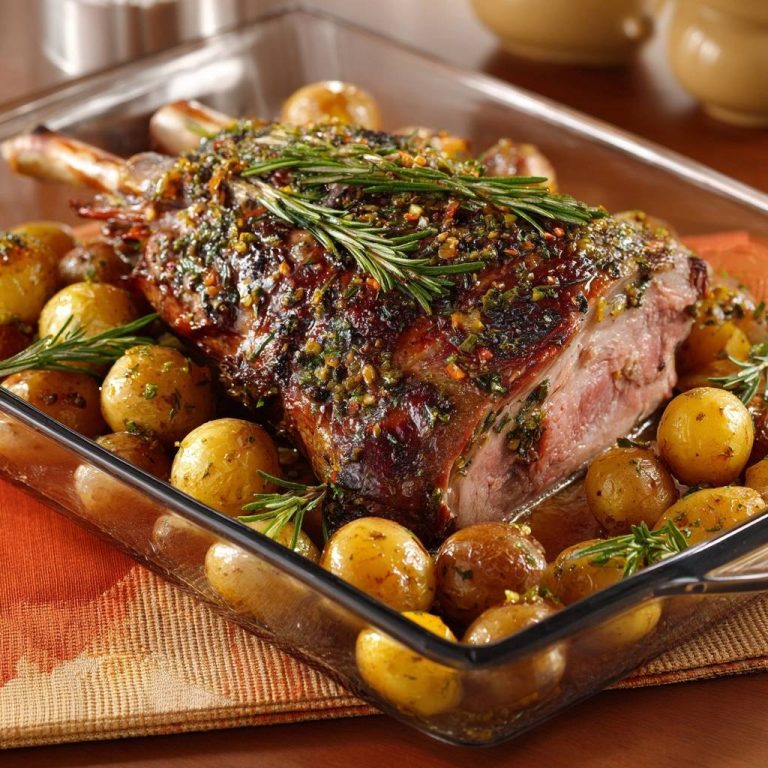 Mediterrane Lammkeule mit Rosmarinkartoffeln: Saftig & Zart