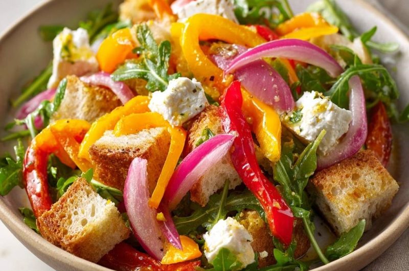 Mediterraner Panzanella Brotsalat