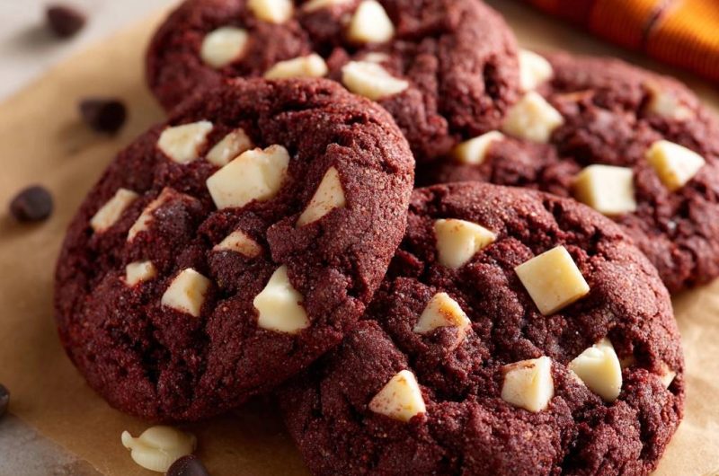 Red Velvet Cookies mit White Chocolate Chips