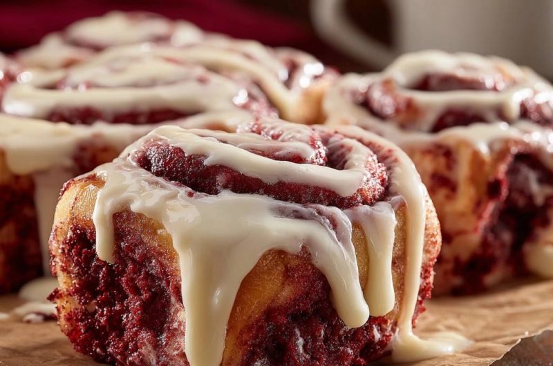 Red Velvet Zimtschnecken (Garantiert jedes Mal fluffig!)