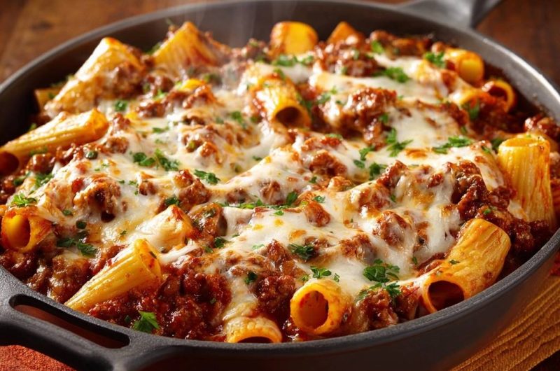 Rigatoni al Forno mit Hackfleisch