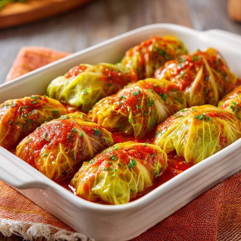 Saftige Kohlrouladen in Tomatensoße – Rezept