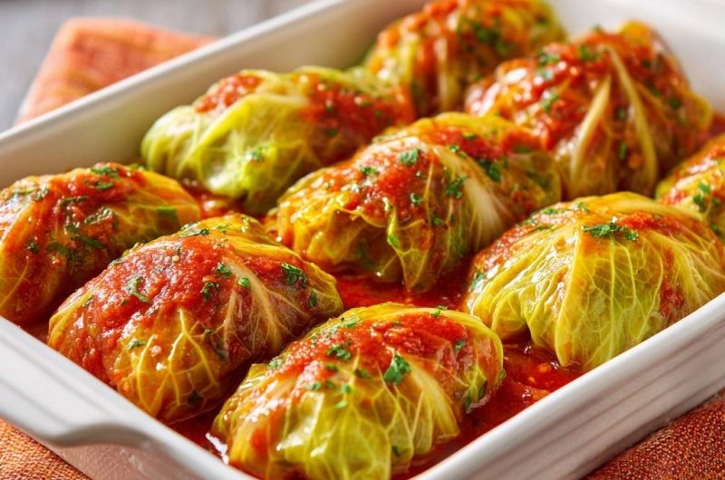 Saftige Kohlrouladen in Tomatensoße