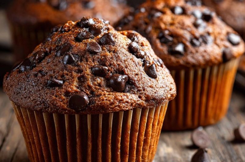 Saftige Schoko-Chip-Muffins (Nie wieder flache Muffins!)