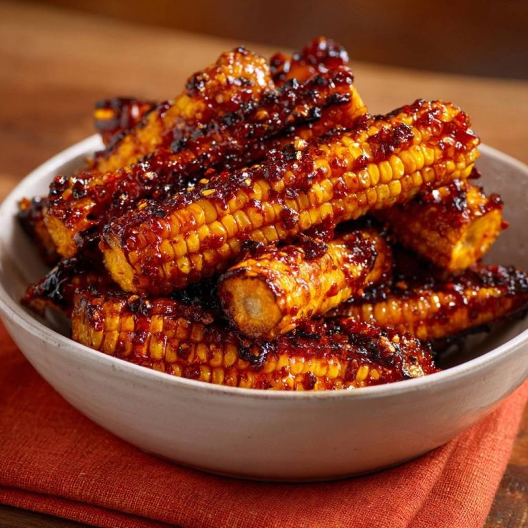 Scharfe glasierte Maiskolben (Nie wieder abtropfende Glaze!)