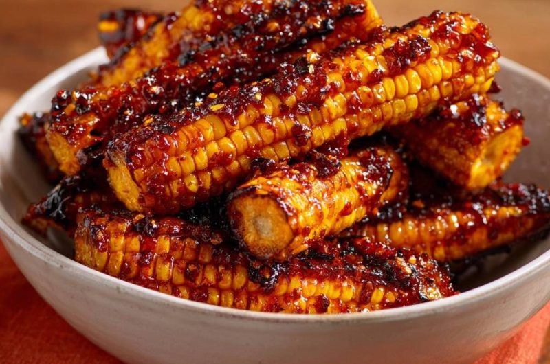 Scharfe glasierte Maiskolben (Nie wieder abtropfende Glaze!)