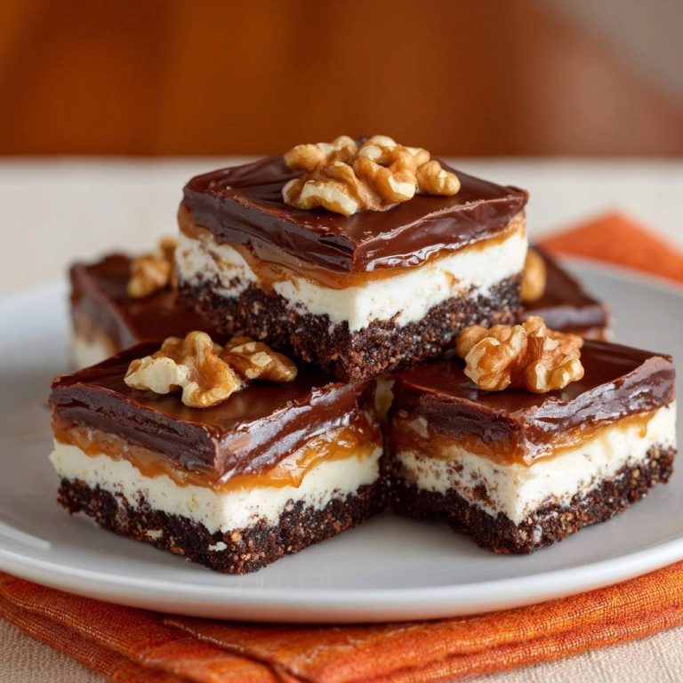 Schicht-Brownies mit Karamell und Walnuss: Das Rezept