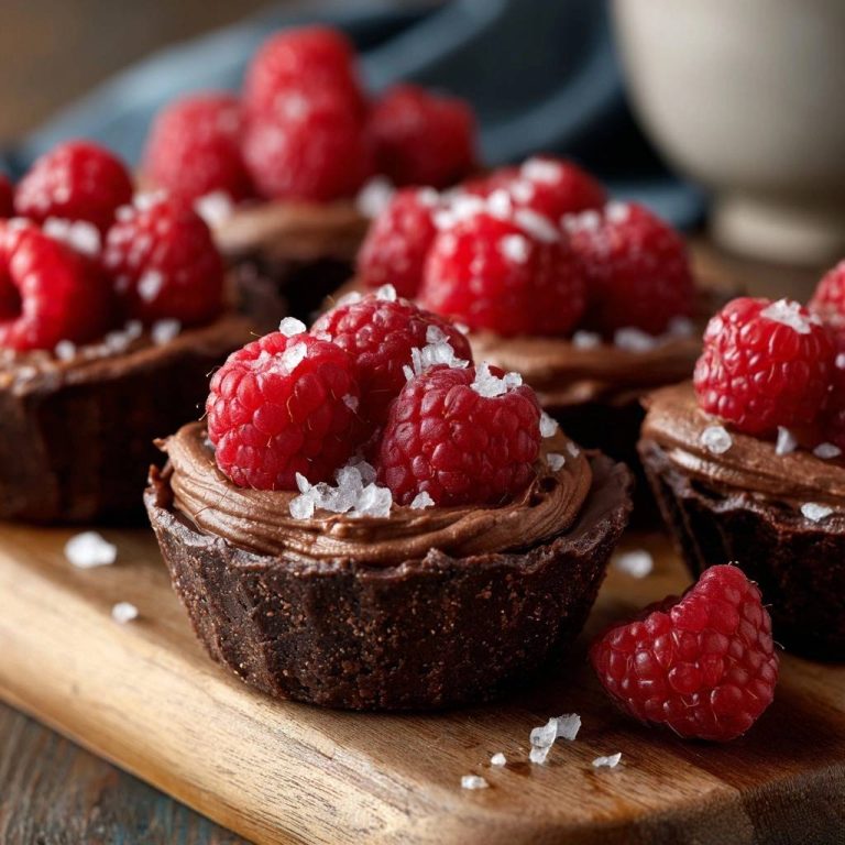 Schokoladen-Himbeer-Törtchen mit Meersalz: Knusprig!