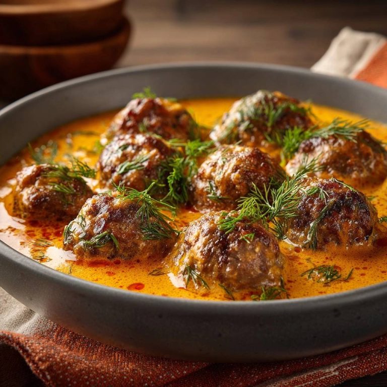 Schwedische Fleischbällchen in cremiger Dillsauce – Rezept