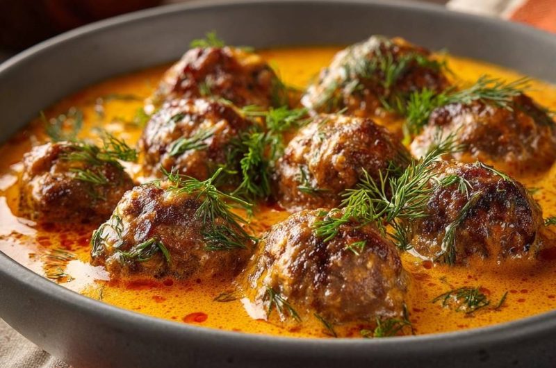 Schwedische Fleischbällchen in cremiger Dillsauce