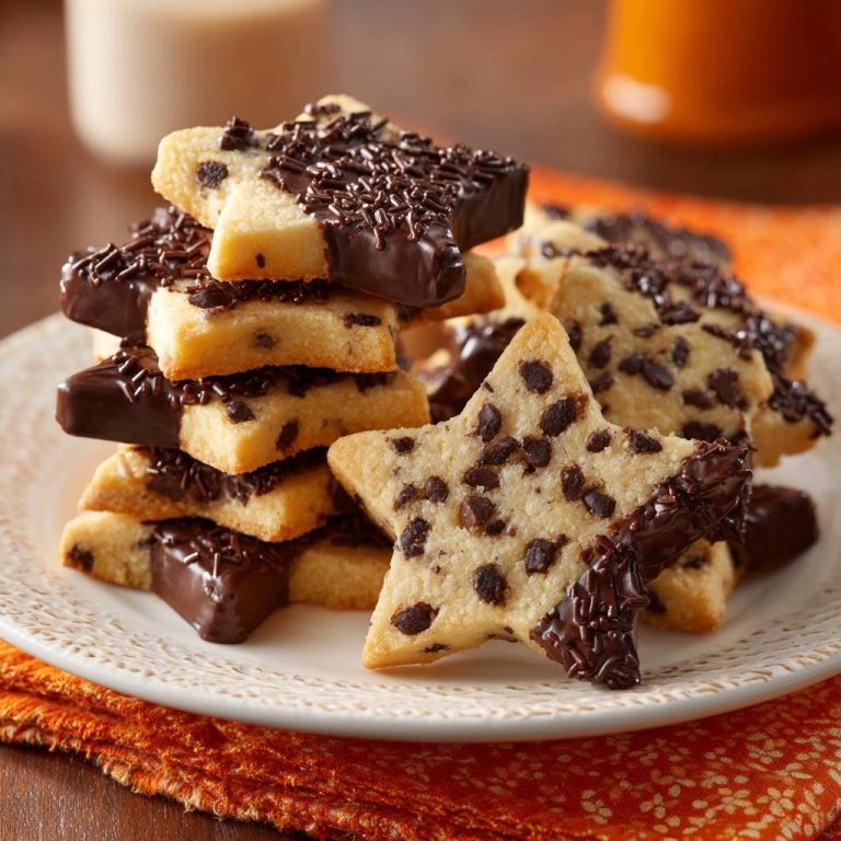 Sternige Schoko-Chip-Shortbread: Knusprig & bröselt nicht!