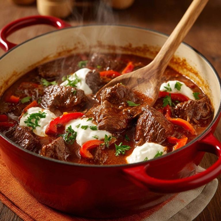 Ungarisches Paprikagulasch (Nie wieder zähes Fleisch!)