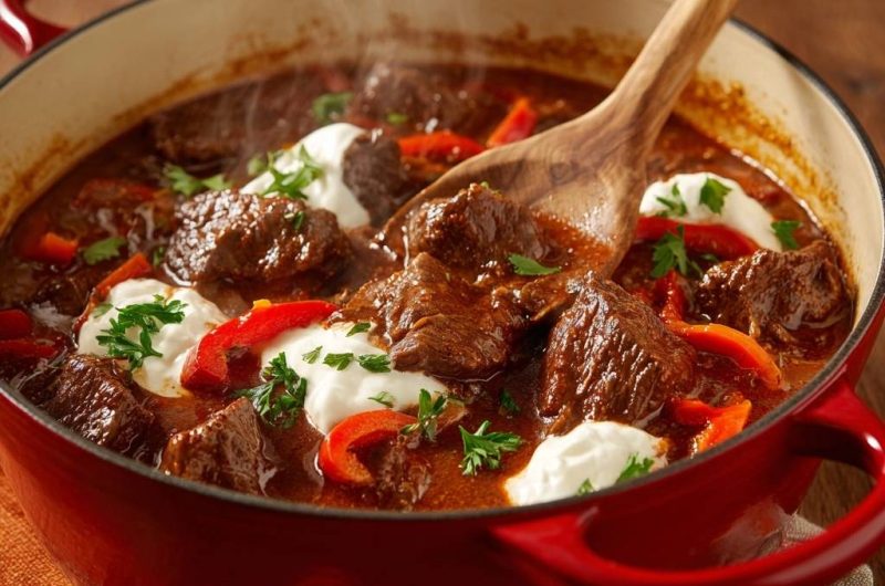 Ungarisches Paprikagulasch (Nie wieder zähes Fleisch!)