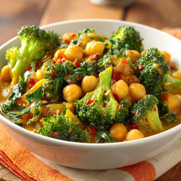 Würziges Brokkoli-Kichererbsen-Curry: Knackig & Schnell