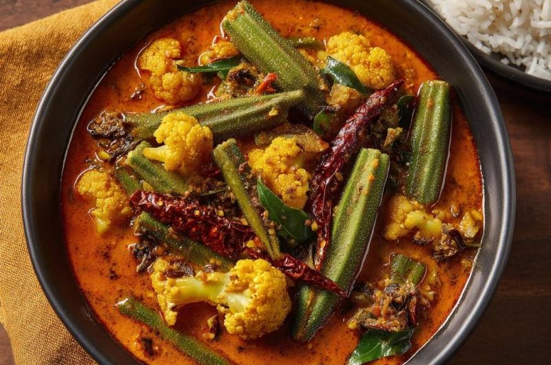 Würziges Okra-Blumenkohl-Curry