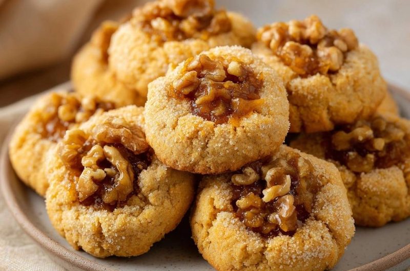 Walnuss-Karamell-Thumbprints