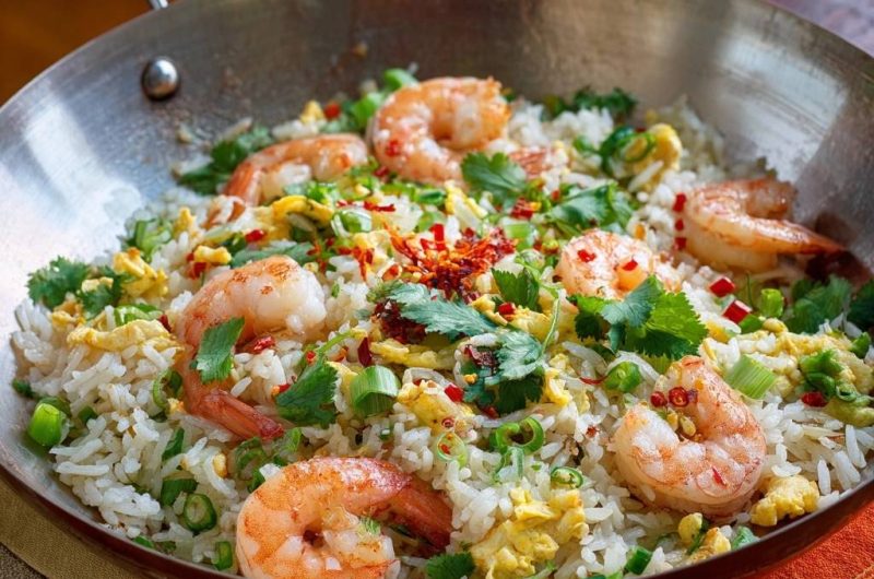 Wok-Garnelen-Fried-Rice (Nie wieder matschiger Reis!)