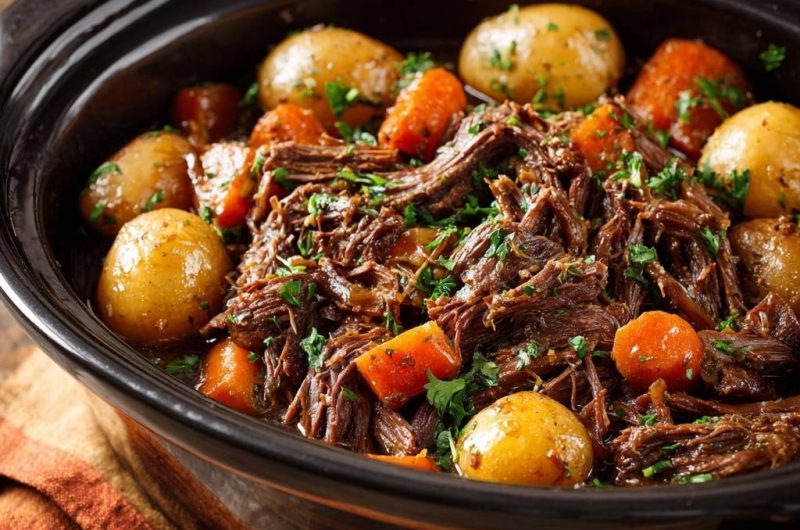 Zarter Rinderschmortopf aus dem Slow Cooker