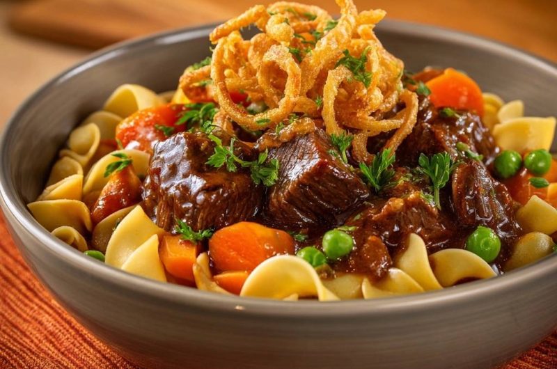 Zartes Rindergulasch mit Fusilli