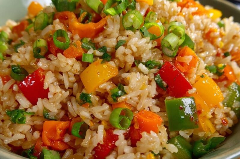 Bunte Gemüse-Reispfanne