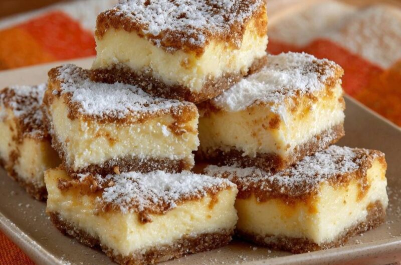 Cremige Cheesecake-Schnitten mit Zimt-Crunch