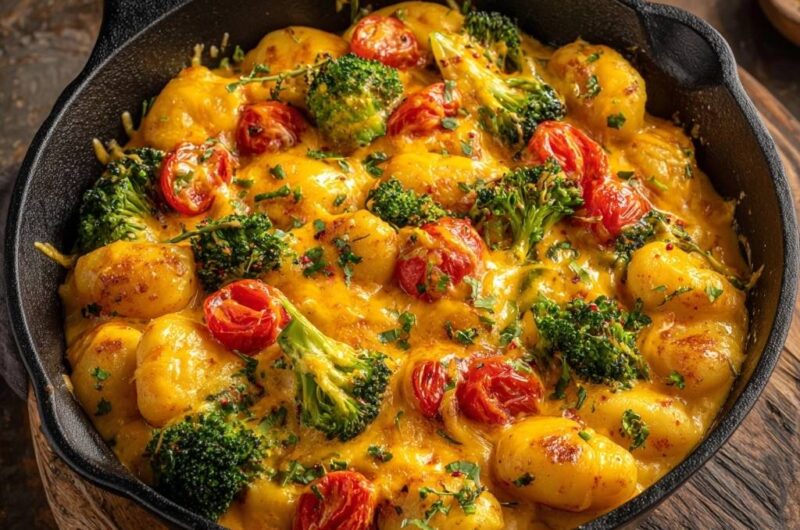 Cremige Gnocchi-Pfanne mit Brokkoli