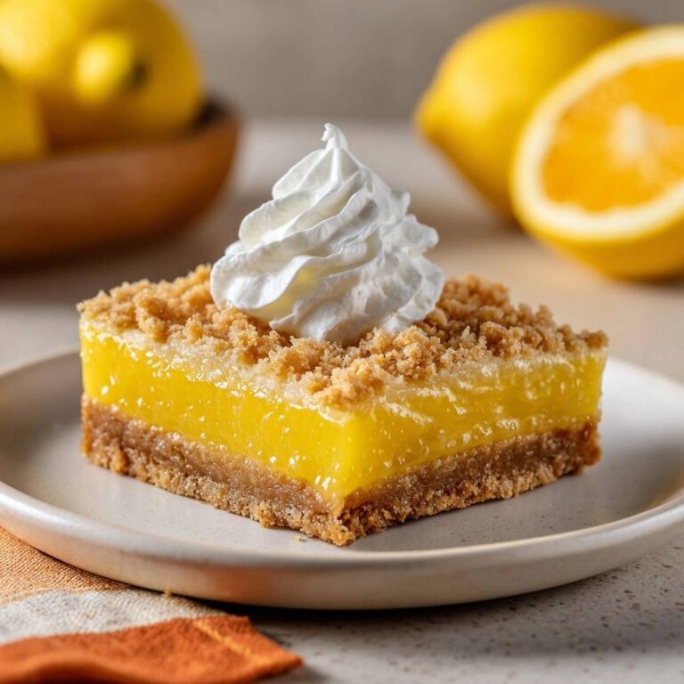 Cremige Zitronen-Schnitten mit Knusperboden