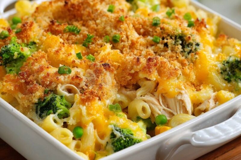 Cremiger Brokkoli-Hähnchen-Auflauf (Der Anti-Matsche-Boden)