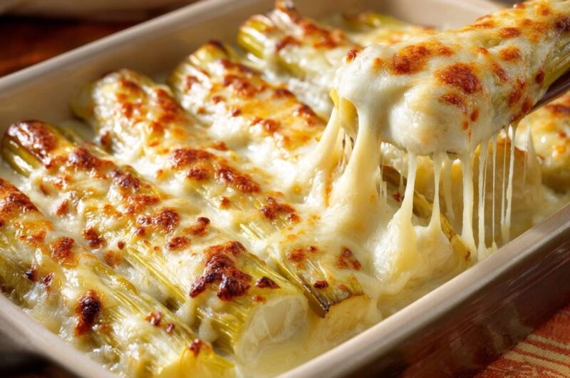 Cremiger Lauch-Auflauf mit Goldkruste