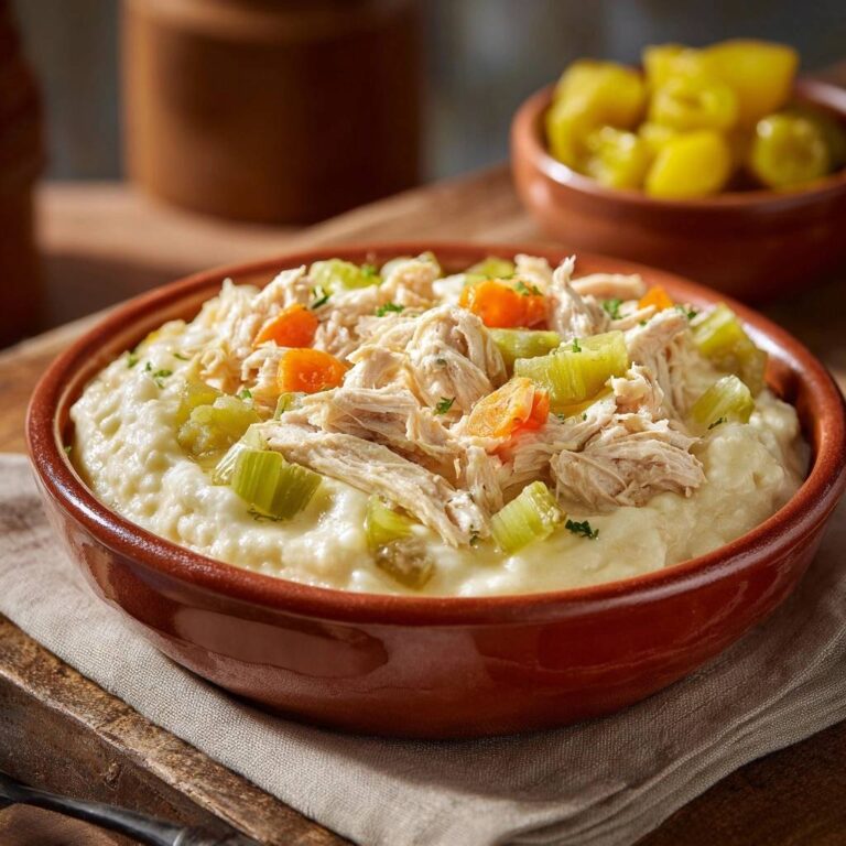 Cremiges Hühner-Frikassee auf Kartoffelstampf: Das Rezept