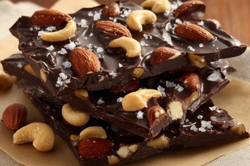 Dunkle Nuss-Meersalz-Schokolade