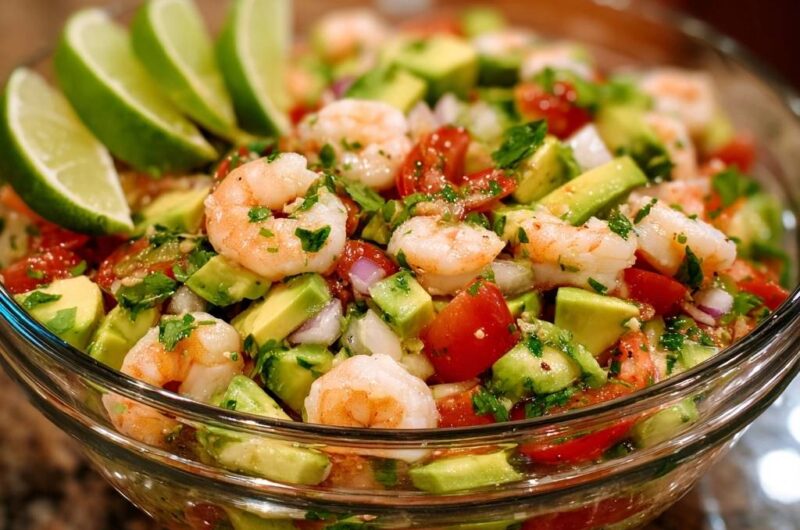 Frischer Garnelen-Avocado-Salat