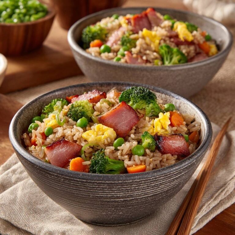 Gebratener Reis mit Speck und Brokkoli: Nie wieder matschig