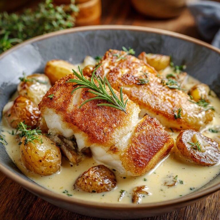 Gebratenes Kabeljaufilet auf Rahmkartoffeln: Knusper-Garantie