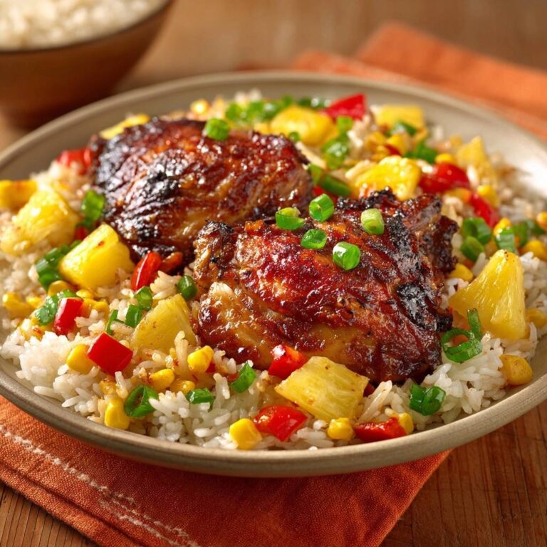 Glasierte Hähnchenschenkel mit Ananas-Reis: Saftig & Kross