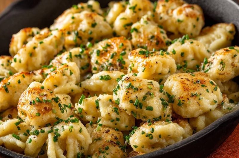 Goldbraun gebratene Gnocchi-Pfanne