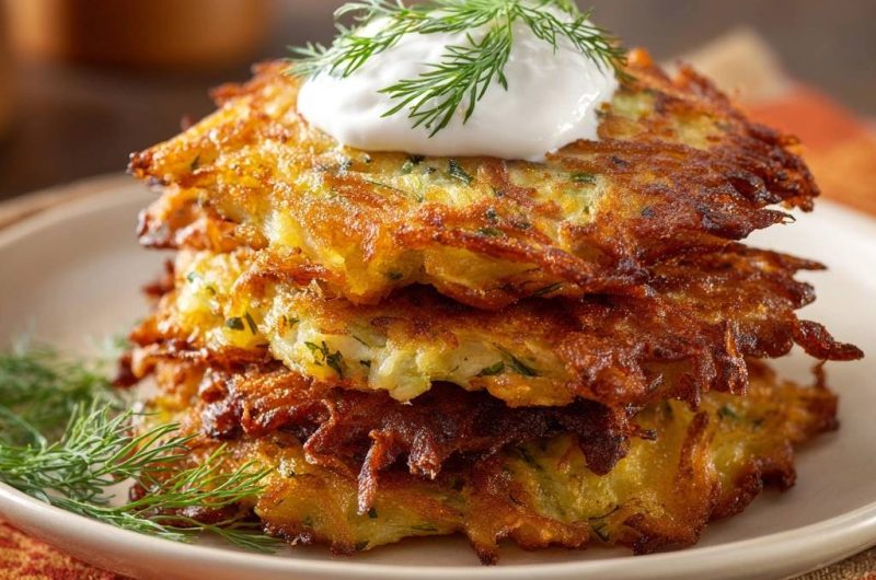 Goldbraune Kartoffelpuffer