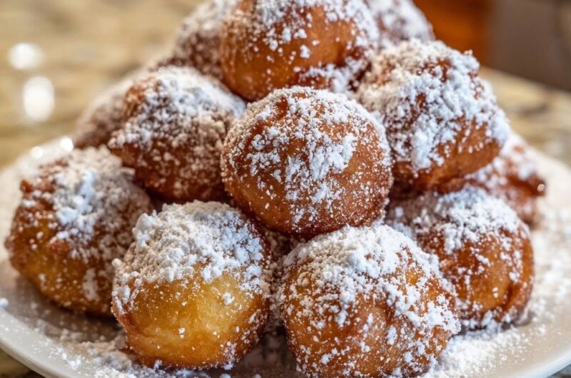 Goldbraune Quarkbällchen