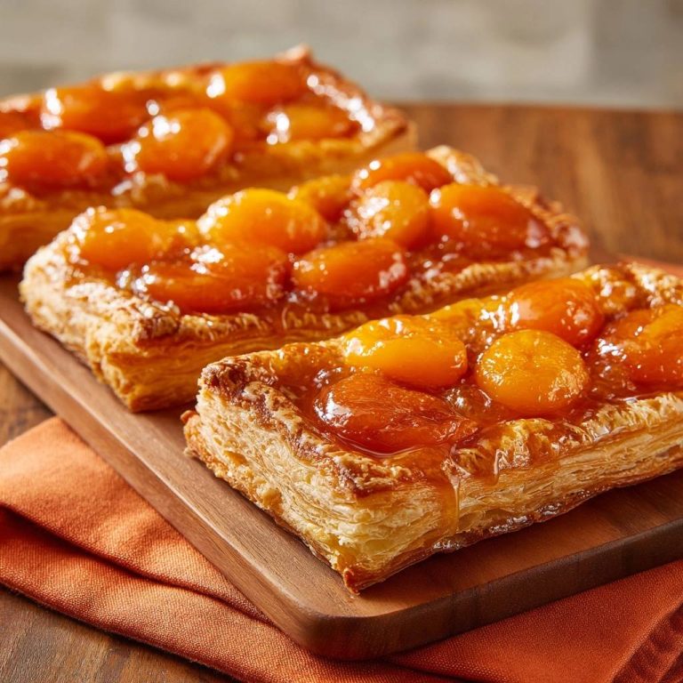 Goldgelbe Aprikosen-Blätterteig-Schnitten: Knusper-Garantie