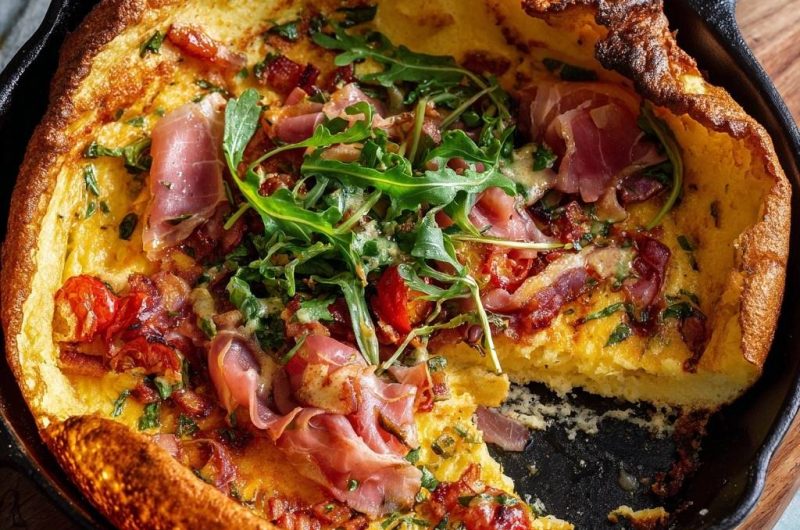 Herzhafter Dutch Baby Pfannkuchen
