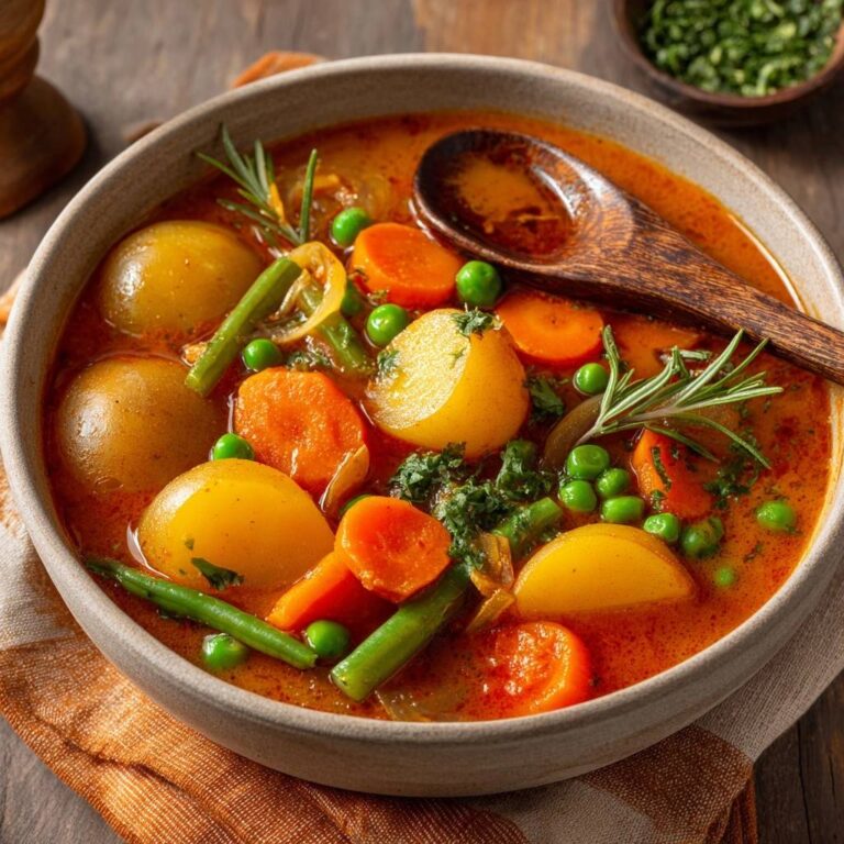 Herzhafter Gemüseeintopf mit Goldkartoffeln: Cremig & Satt