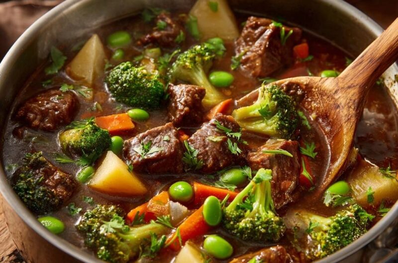 Herzhafter Rindfleisch-Gemüsetopf