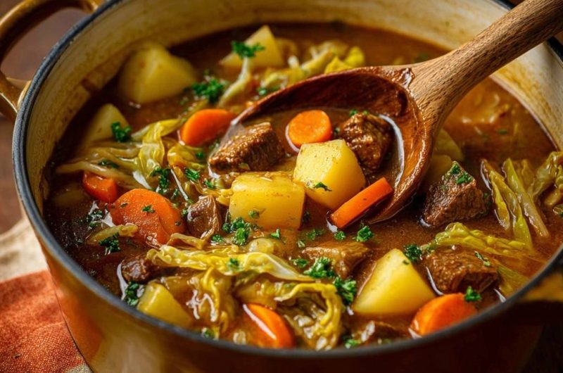 Herzhafter Rindfleisch-Wirsing-Eintopf