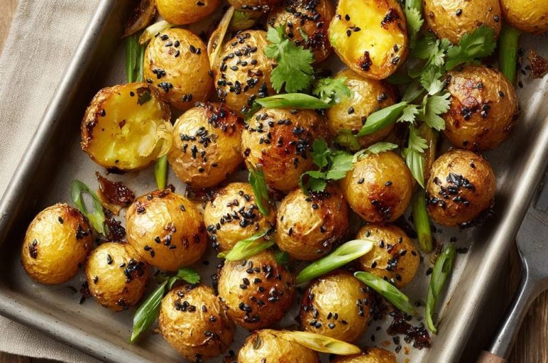 Knusprige Sesam-Röstkartoffeln