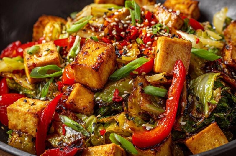 Knusprige Tofu-Gemüse-Pfanne