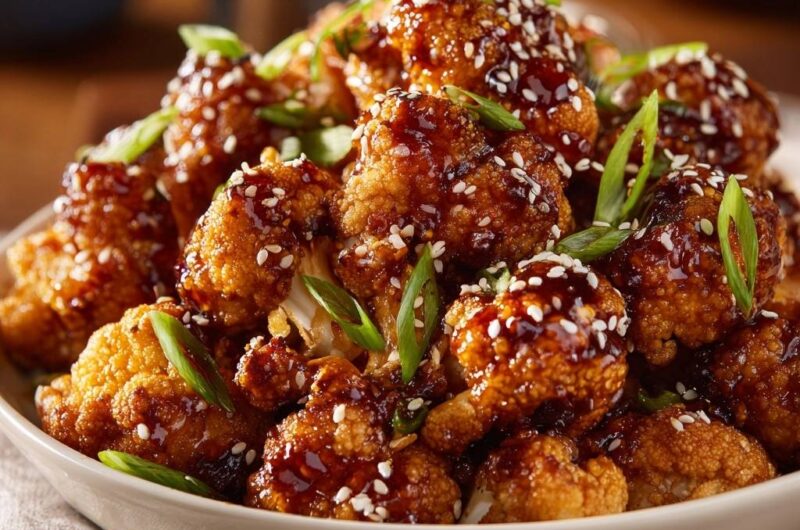 Knuspriger Sticky-Blumenkohl