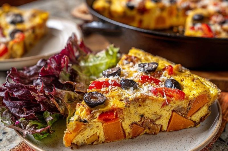 Mediterrane Süßkartoffel-Frittata