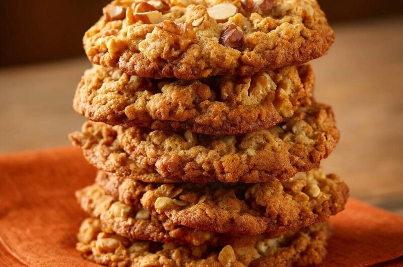 Rustikale Haferflocken-Walnuss-Cookies