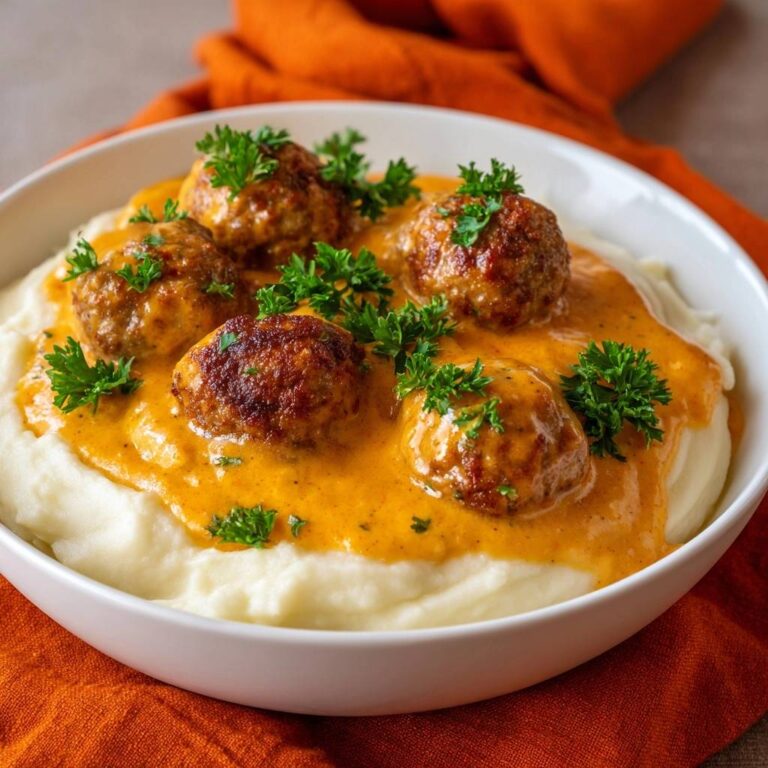 Saftige Fleischbällchen in cremiger Paprikasauce